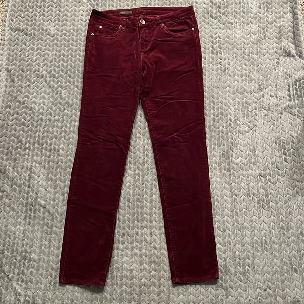 EUC Kut From the Kloth Diana Skinny Red Corduroy Pants